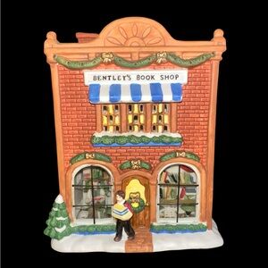 Victorian Village Collectibles Bentley's Book Shop Vintage 1999 Christmas